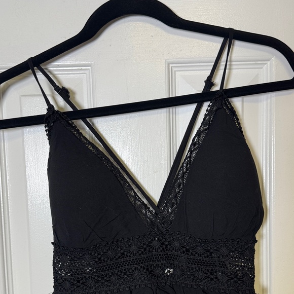 Justify NWT Black Lace Slip Dress Padded V Neck Adjustable Straps M - Picture 3 of 10